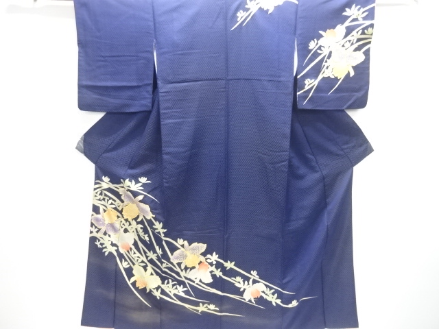 金通し蘭模様刺繍訪問着